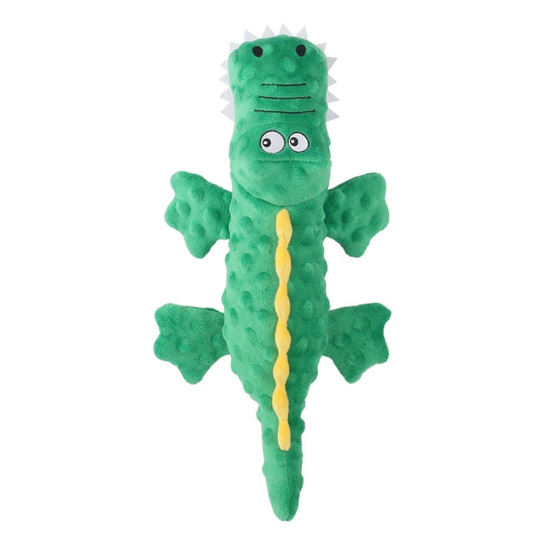 Stuffed Crocodile Interactive Squeaking Dog Toy