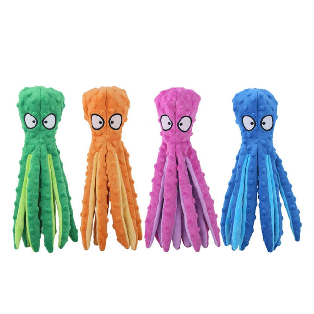 Octopus Interactive Squeaky Dog Toy