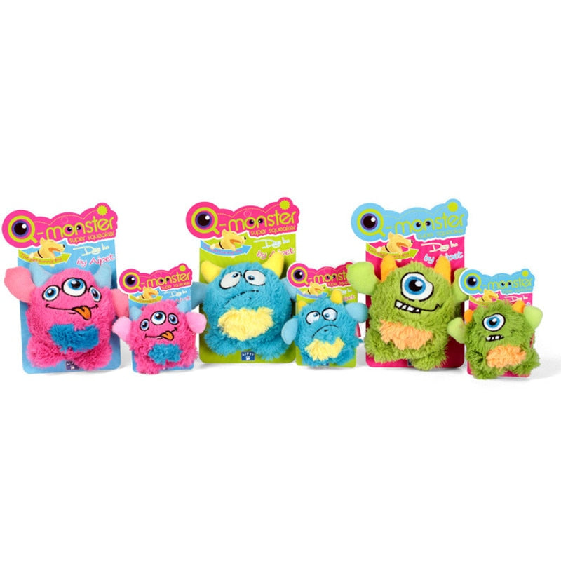 Q-Monster Interactive Squeaky Monster Dog Toy