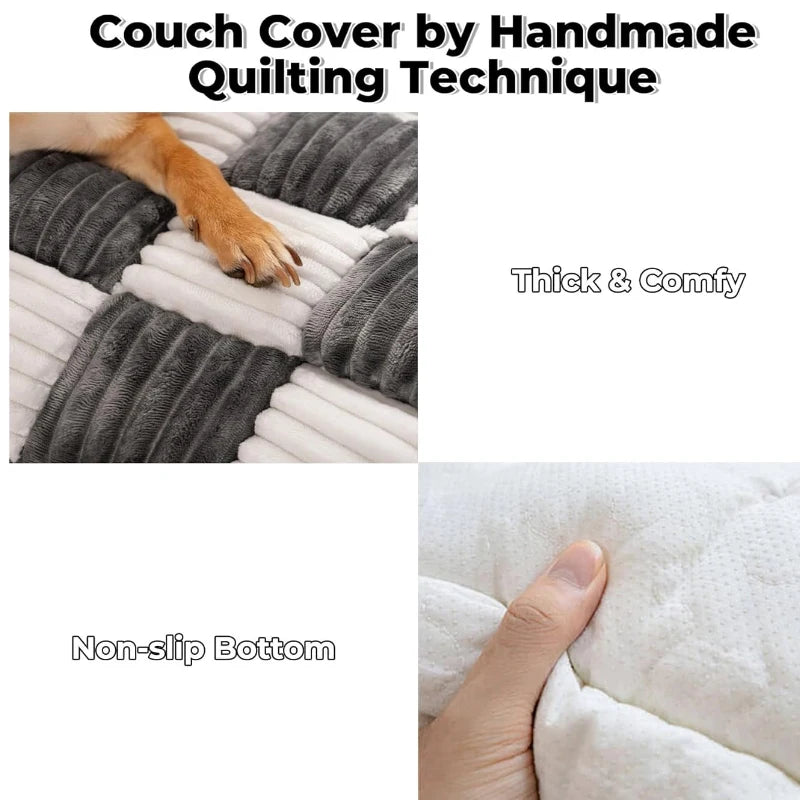 Plaid padded Dog Couch / Sofa Cover