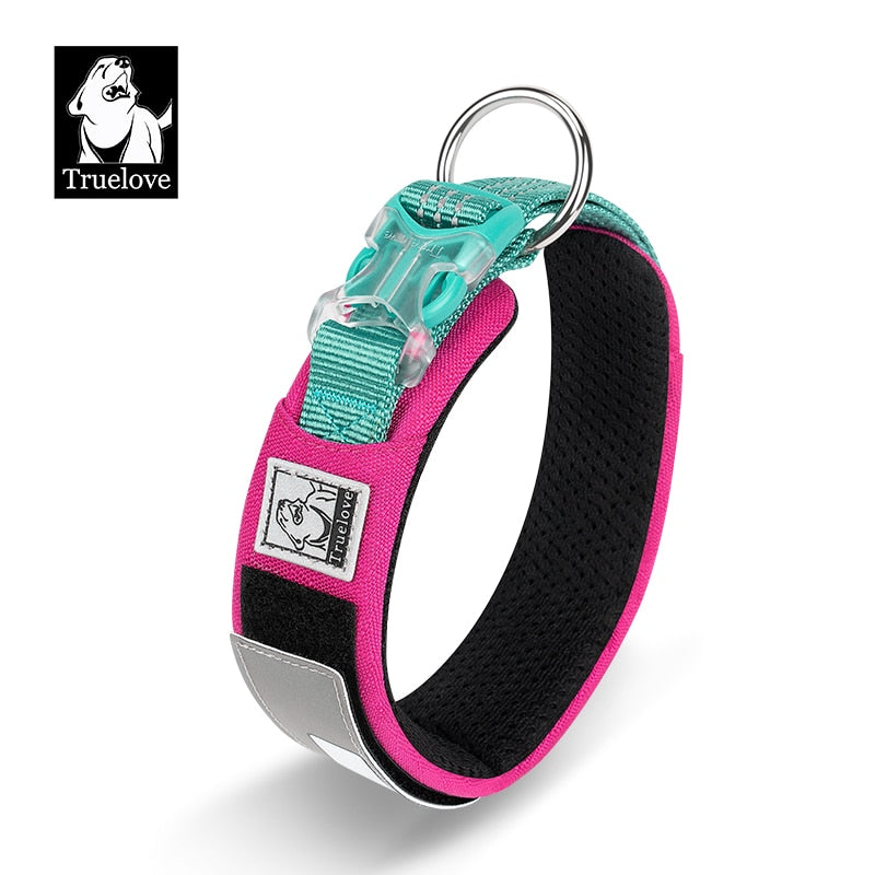 Truelove Reflective Multifunctional Personalized Dog Collar DuPont Soft Breathable Adjustable for Large Dogs TLC5611