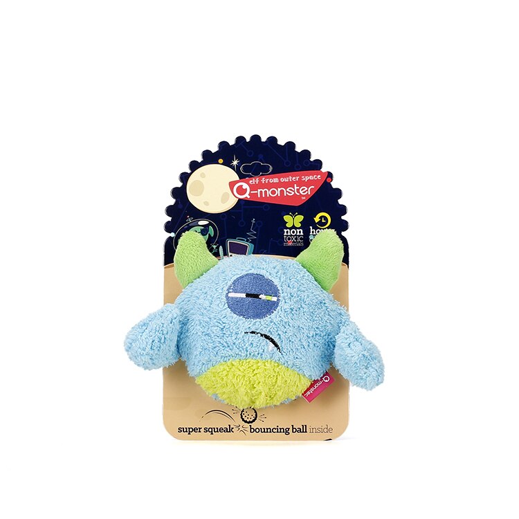 Q-Monster Interactive Squeaky Monster Dog Toy