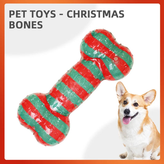 Christmas themed Bite Resistant Interactive Squeaky Dog Toy