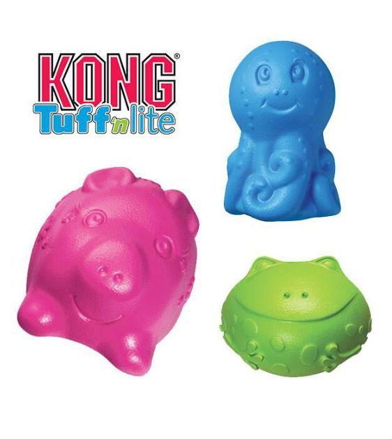 KONG Tuff 'N Lite Squeaky Rubber Dog Toy - Remarkably Tough & Ultra-Light