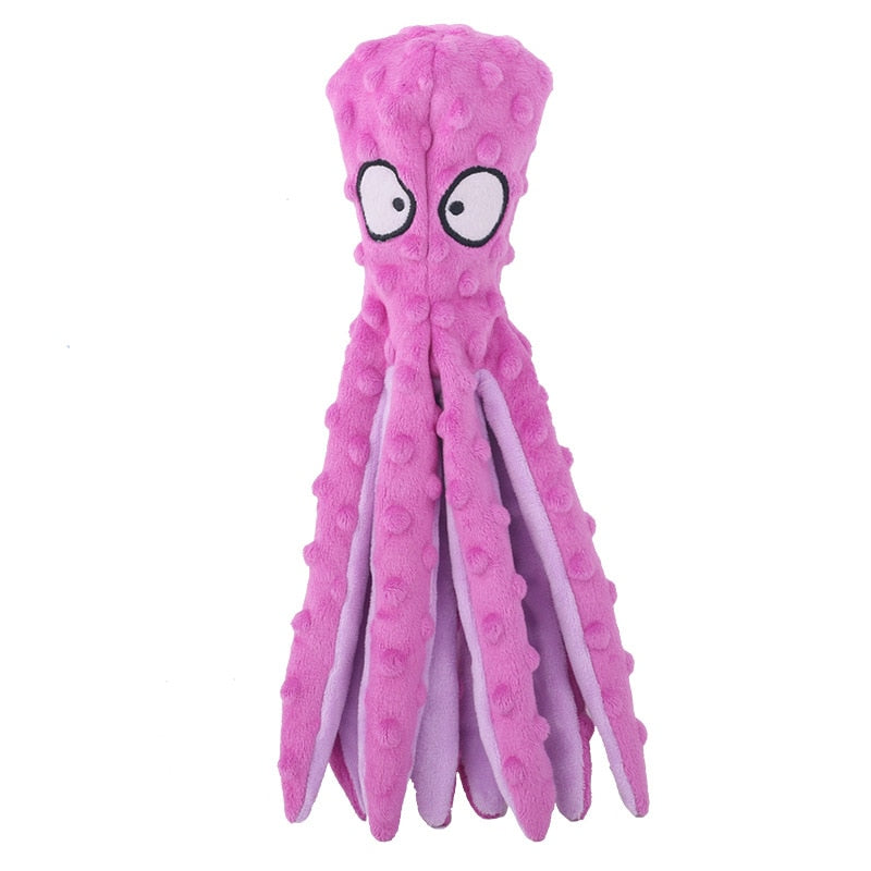 Octopus Interactive Squeaky Dog Toy