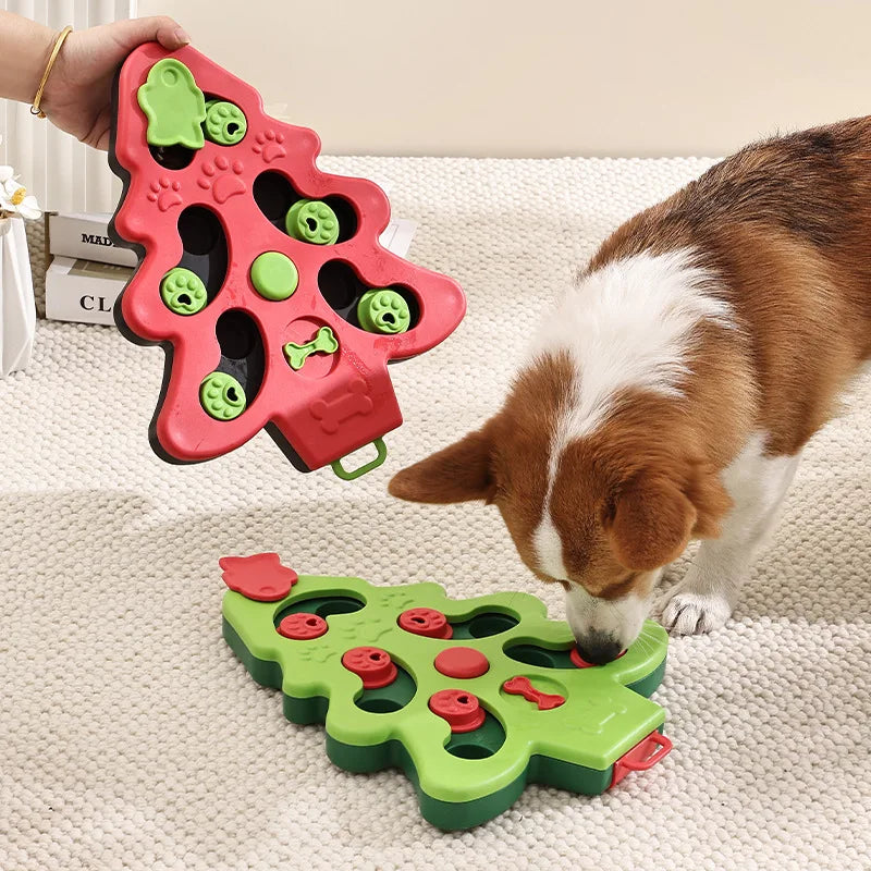 Christmas tree shaped Durable Foraging Puzzle Toy for Small Dogs & Puppies