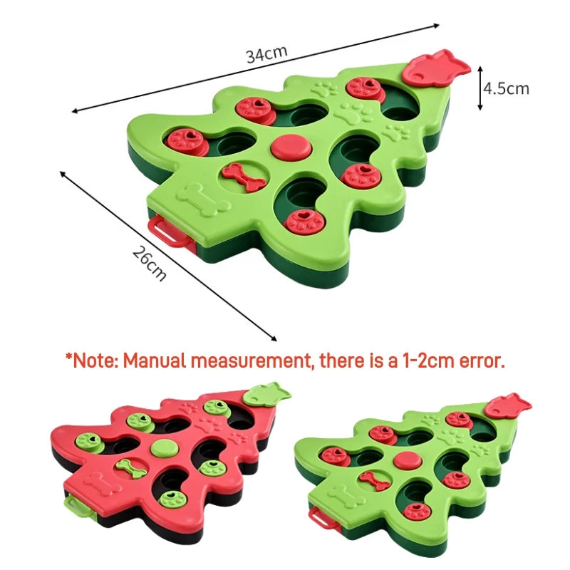 Christmas tree shaped Durable Foraging Puzzle Toy for Small Dogs & Puppies