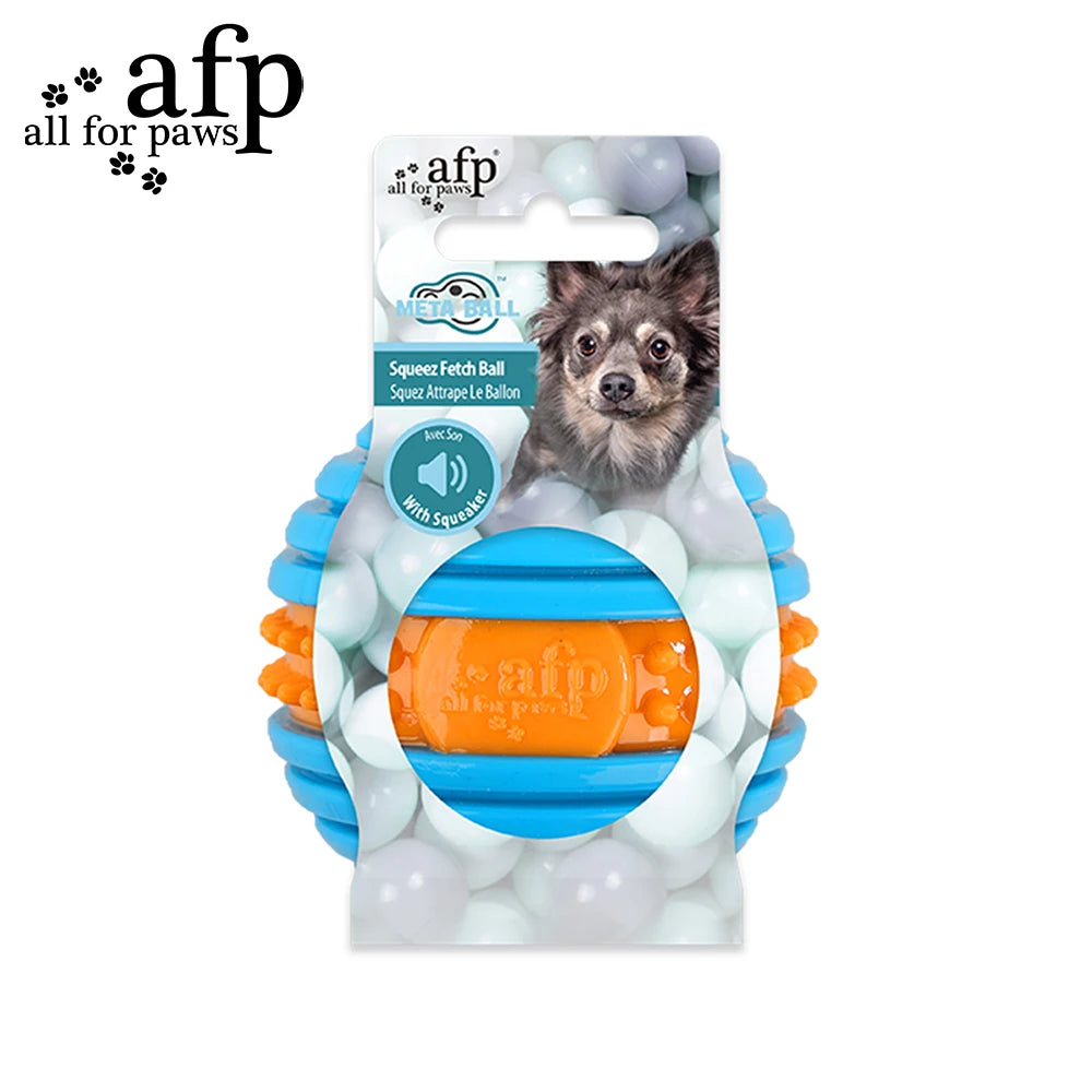 All For Paws Squeeze Fetch Ball Toy for Dog Training