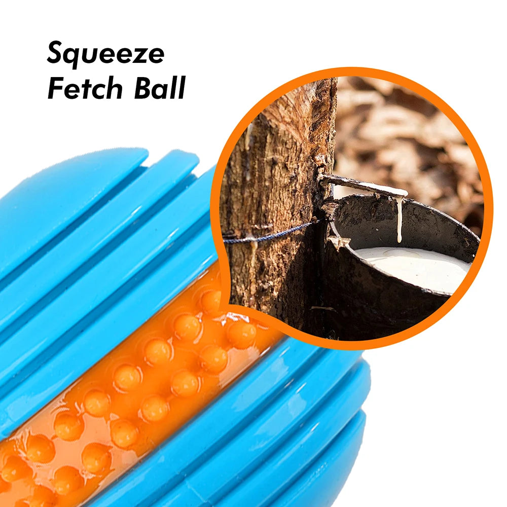 All For Paws Squeeze Fetch Ball Toy for Dog Training