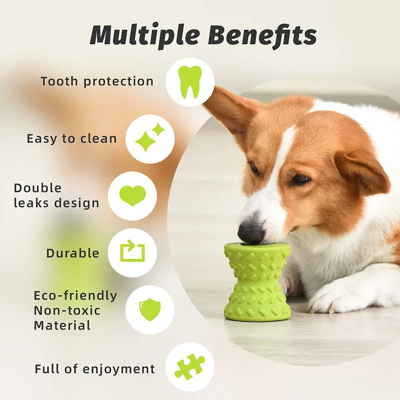 Benepaw Interactive Foraging Treat Dispensing Dog Toy for Aggressive Chewers - Nontoxic and made from Natural Rubber