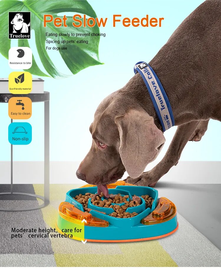 Truelove Slow Feeder Bowl - High Quality, Durable, Non Slip, Eco-friendly TLT2602