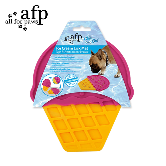 All For Paws Dog Feeding Silicone Ice Cream Lick Mat - Textured Slow Feeding mat