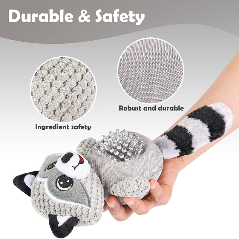 Benepaw Plush & Tough Squeaky Rubber Dog Toys for Small to Medium sized Dogs