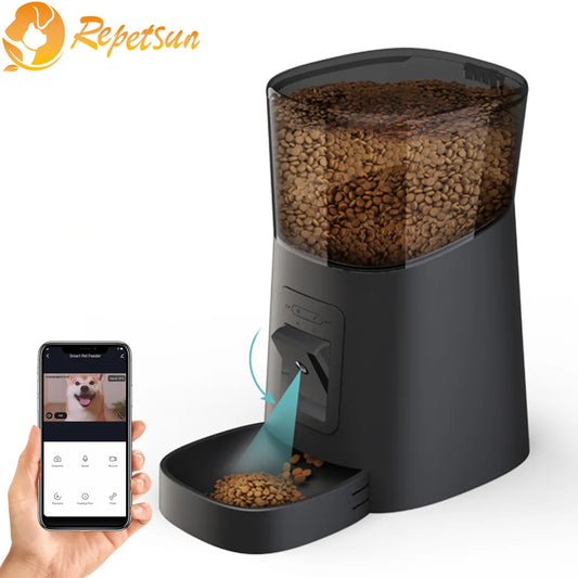 Automatic Dry Food Dispenser (6L capacity) - Smart TuYa Wifi and Video Camera