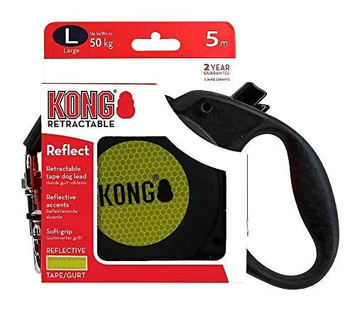 Kong Alcott Retractable Reflective Dog lead - 16ft Long belt