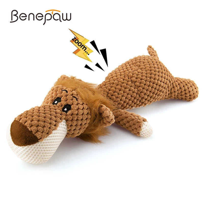 Benepaw Durable Squeaky Eco-friendly Dog Toy For Aggressive Chewers - For Small, Medium & Large Dogs