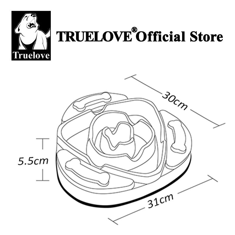 Truelove Slow Feeder Bowl - High Quality, Durable, Non Slip, Eco-friendly TLT2602