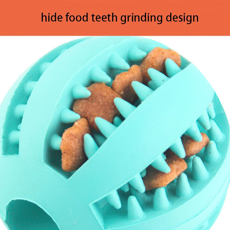 Rubber Interactive Chew Foraging Dog Ball Toys