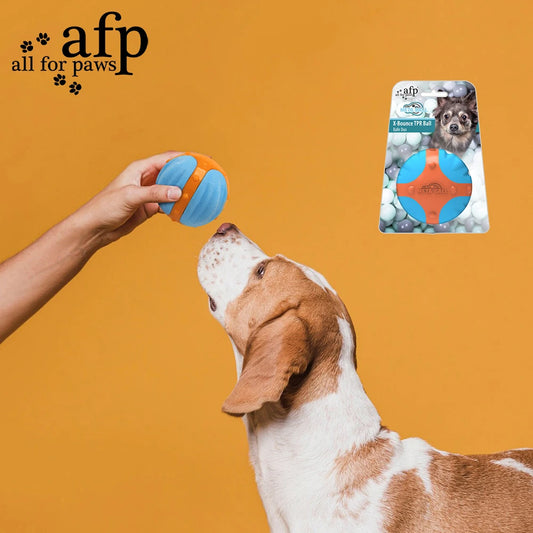 All For Paws X-Bounce Ball Floating Chew toy with squeaker