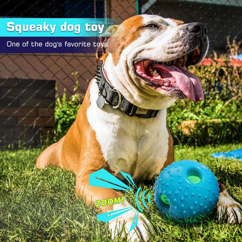 Benepaw Durable Interactive Squeaky Dog Ball Eco-friendly Natural Rubber for Medium to Large Dogs