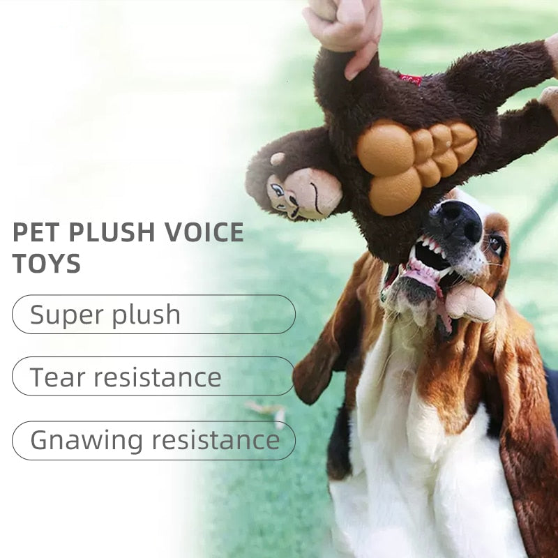 GiGwi Plush Pet Voice Toys Forest Warrior Series Sounding Toy for All Dogs