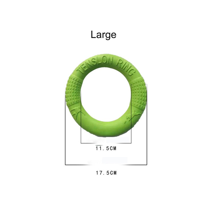 Floating Flying Ring for Interactive Training and Tug-O-War for Aggressive Chewing for Small Medium Dogs