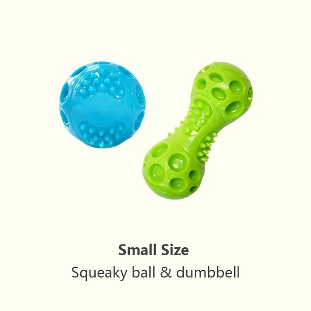 CAITEC Chase 'N Chomp Squeaking Rubber Bouncing Ball Durable Floating for Small to Large Dogs