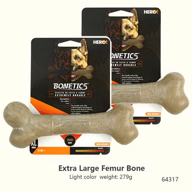 CAITEC Hero Bonetics Chewing Bone - Durable Bite Resistant great for Small to Large Dogs