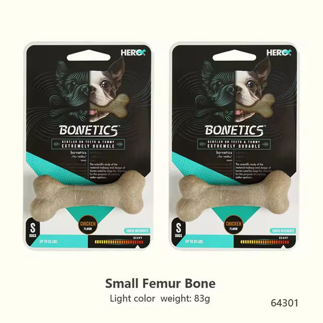 CAITEC Hero Bonetics Chewing Bone - Durable Bite Resistant great for Small to Large Dogs