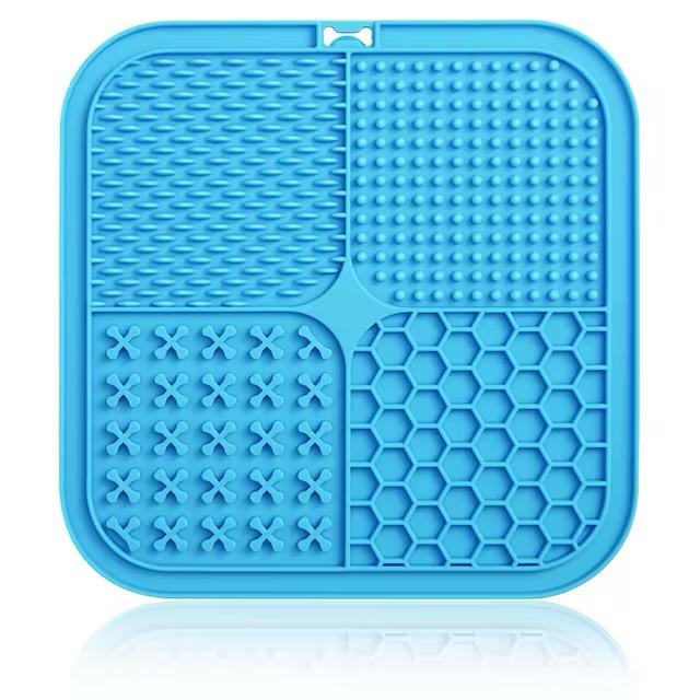 Poursweet Dog Lick Mat with Suction Cups - help with Anxiety Relief