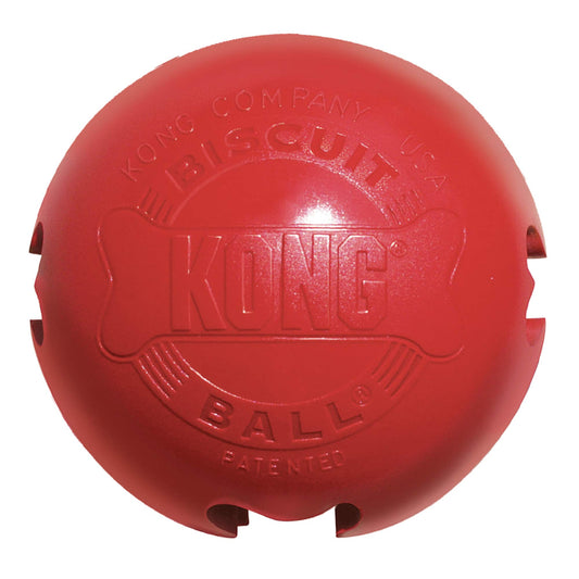 KONG - Biscuit Ball - Rubber, Treat Dispensing Toy For Large Dogs