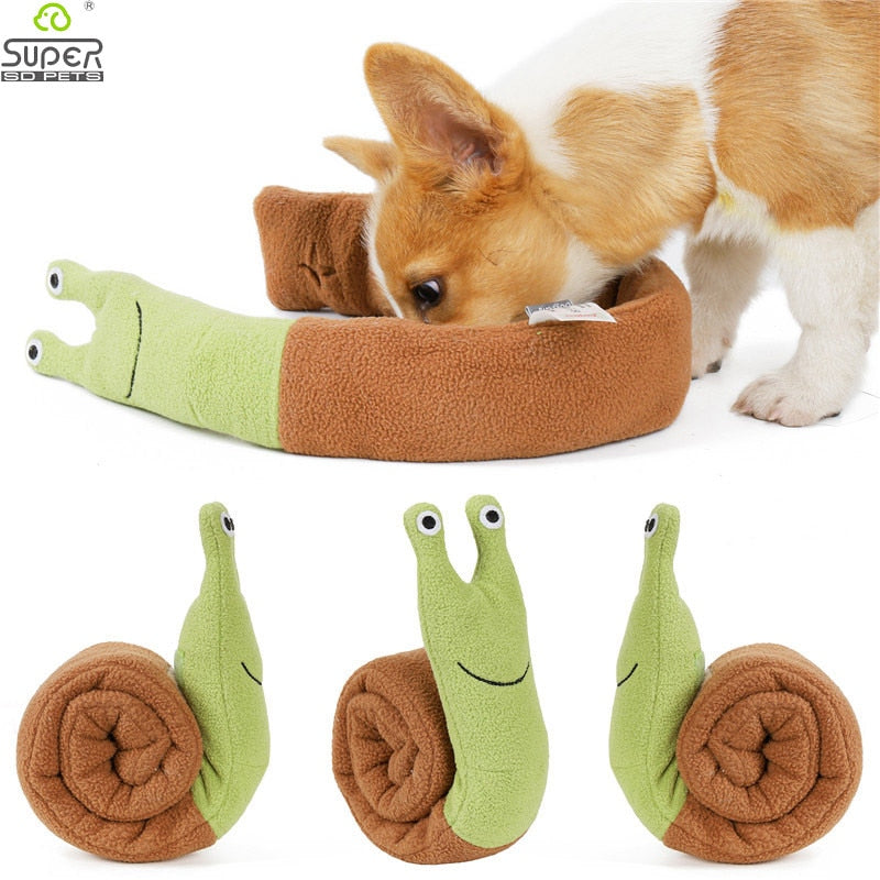 Interactive Foraging Snail Dog Toy - Machine washable