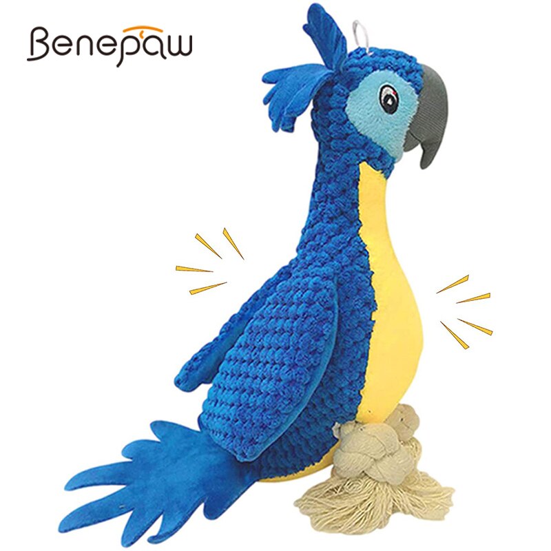 Benepaw Plush Interactive Squeaky Parrot