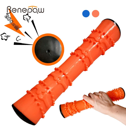 Benepaw Indestructible Rubber Squeaky Chew Toy for Medium & Large Dogs