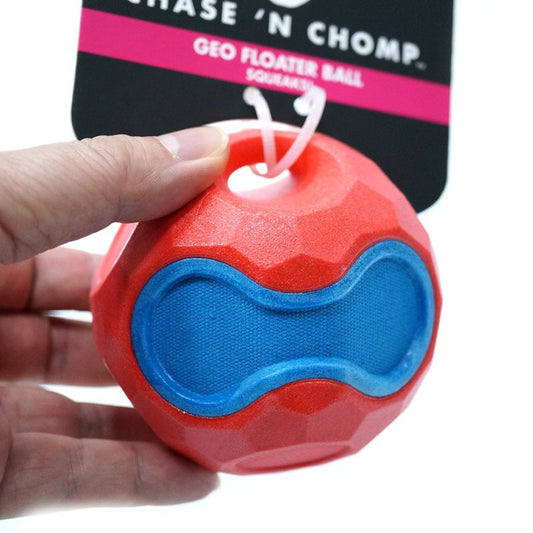 Caitec Chase 'N Chomp Floating Squeaky Ball - Suitable for Medium to Large Dogs