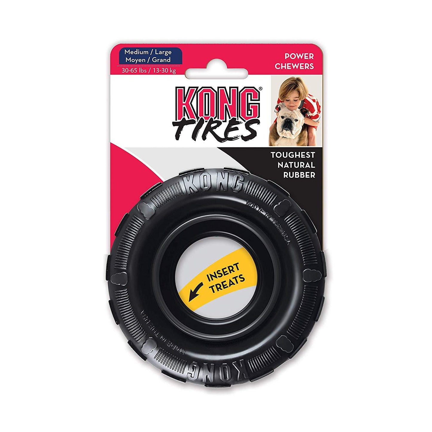 KONG Tires Dog Toy - Size M/L (13-30kg)