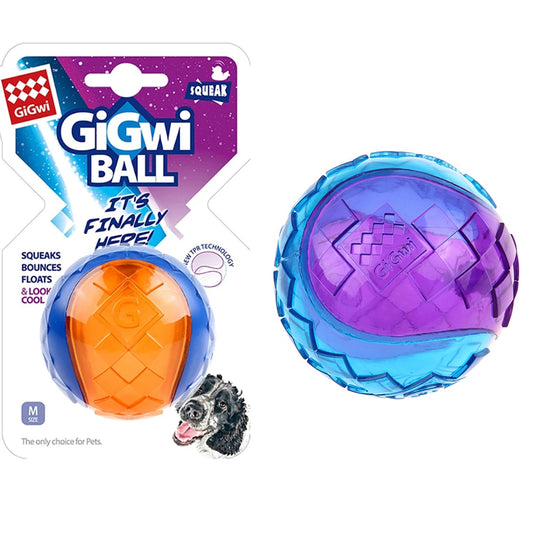 GiGwi Outdoor Floating Squeaky Rubber Bouncy Dog Ball