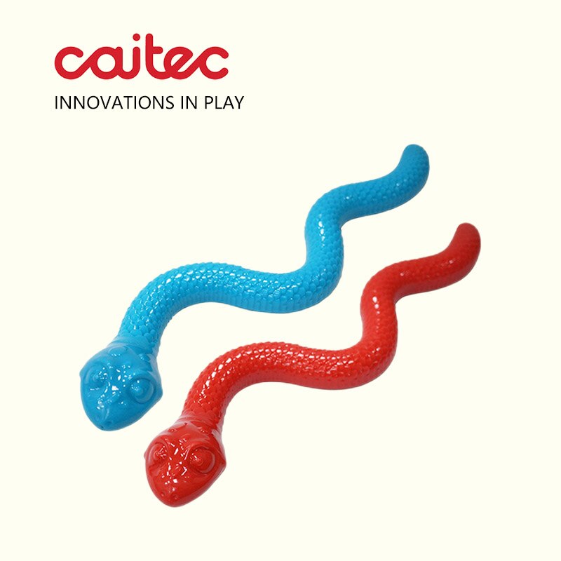 CAITEC Rubber Snake - Squeaky Dog toy for Foraging & Chewing