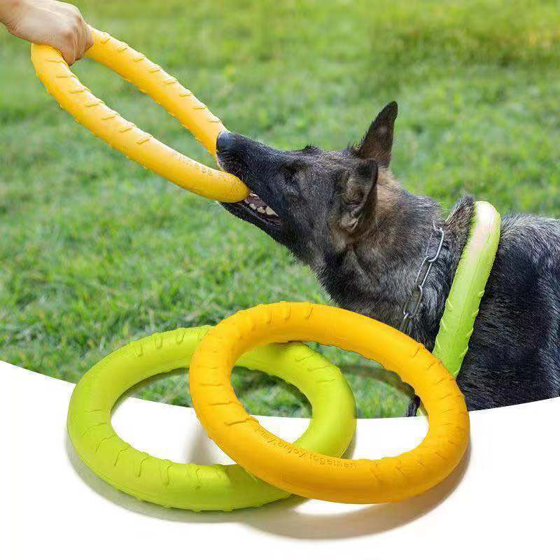 Floating Flying Ring for Interactive Training and Tug-O-War for Aggressive Chewing for Small Medium Dogs