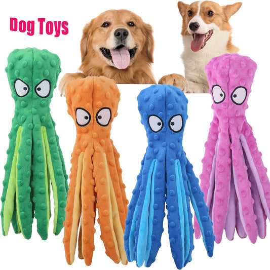 Octopus Interactive Squeaky Dog Toy