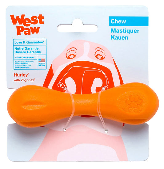 West Paw Zogoflex Hurley Durable Floating Rubber Dog Bone Chew Toy for Aggressive Chewers