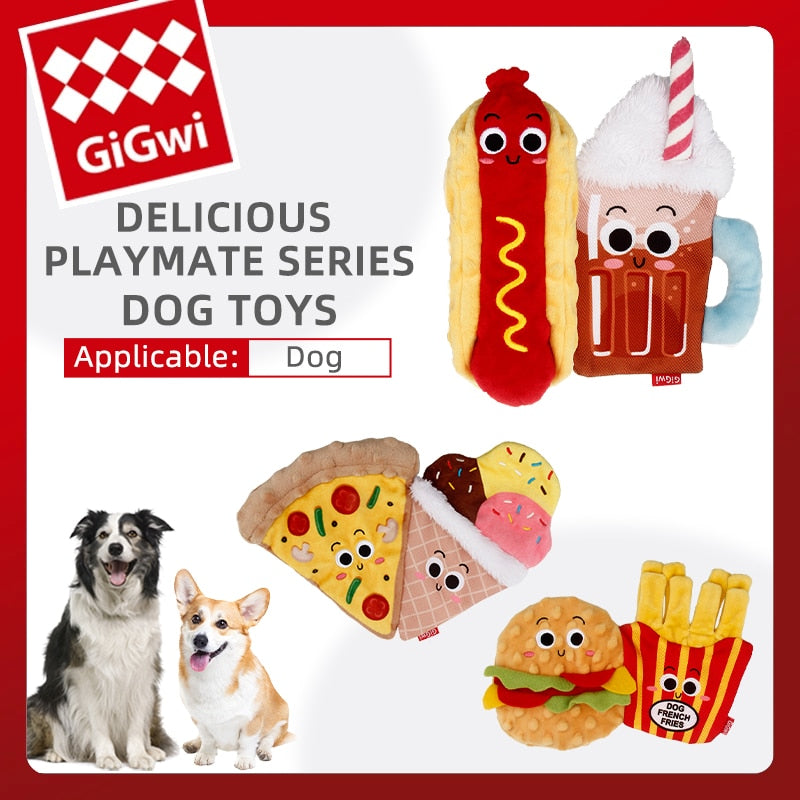 GiGwi Novelty Food Squeaky Interactive Foraging Dog Toys