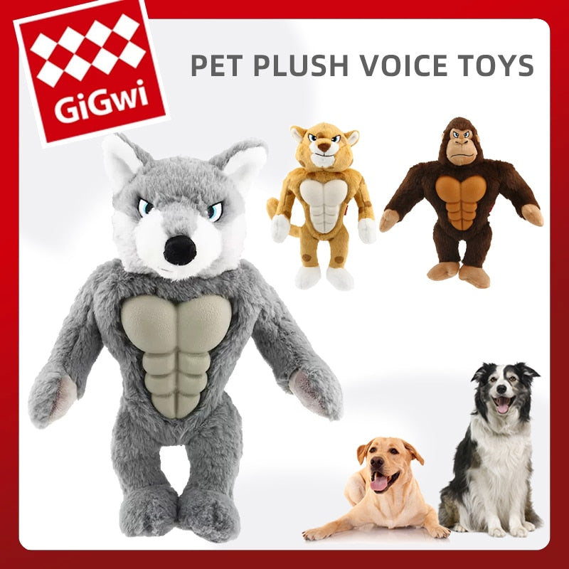 GiGwi Plush Pet Voice Toys Forest Warrior Series Sounding Toy for All Dogs