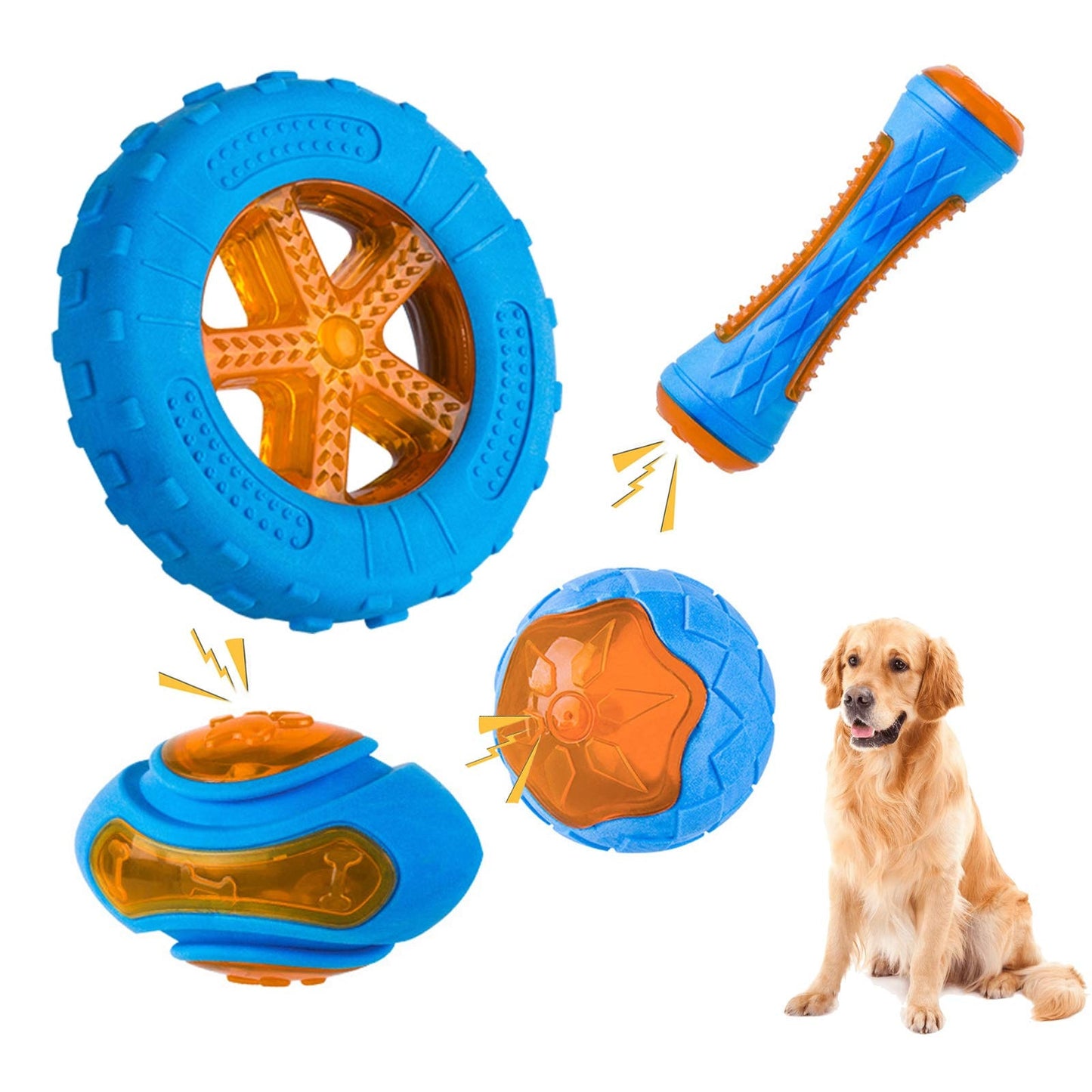 Rubber Bite Resistant Squeaky Floating Dog Toys