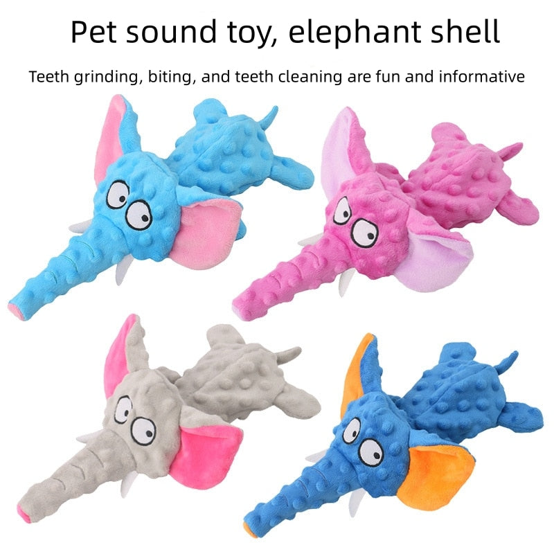 Squeaky Elephant Plush Toy For Dogs