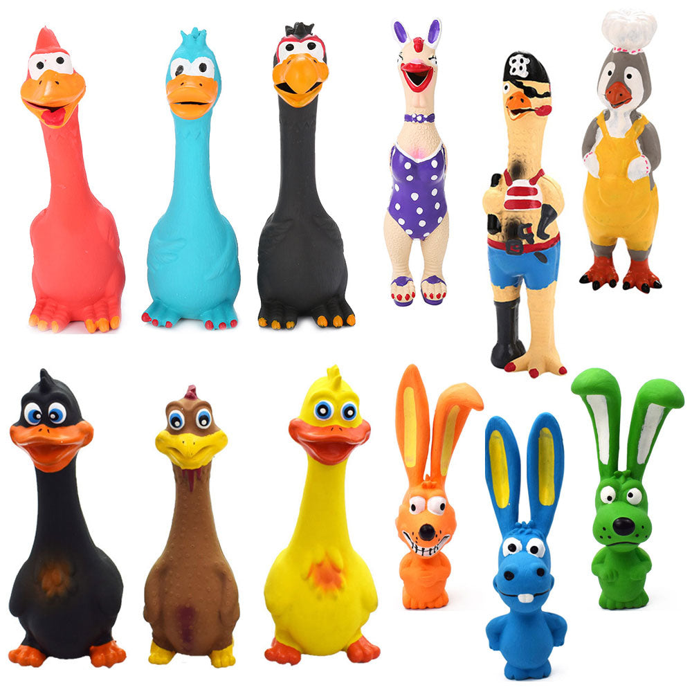 Rubber Interactive Squeaky Chewable Dog Toys - Various types