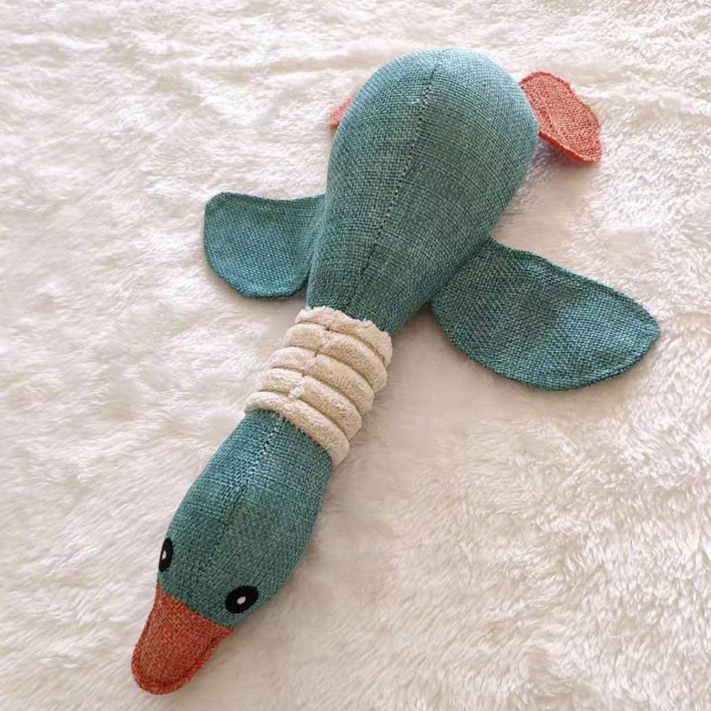 Wild Goose Dog Toy - plush, squeaky & bite resistant