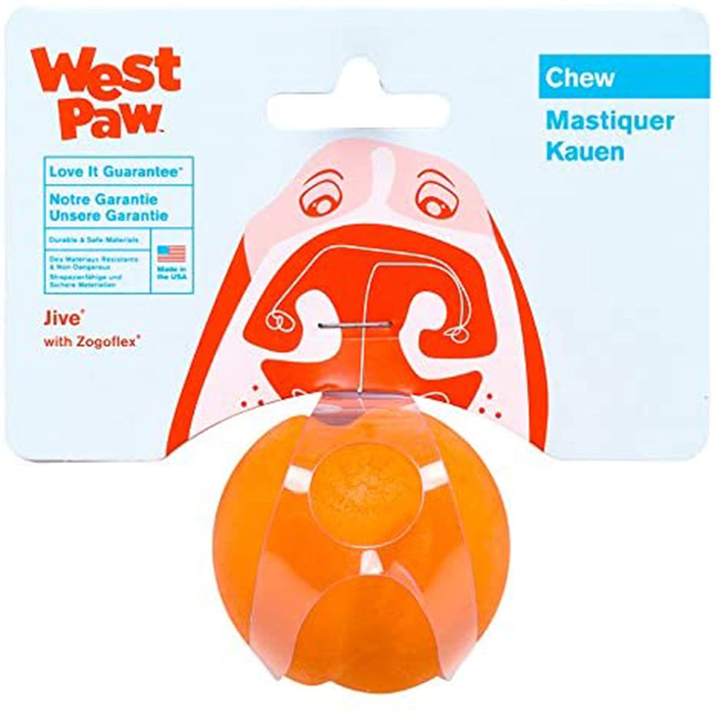 West Paw Zogoflex Jive Floating Rubber Dog ball